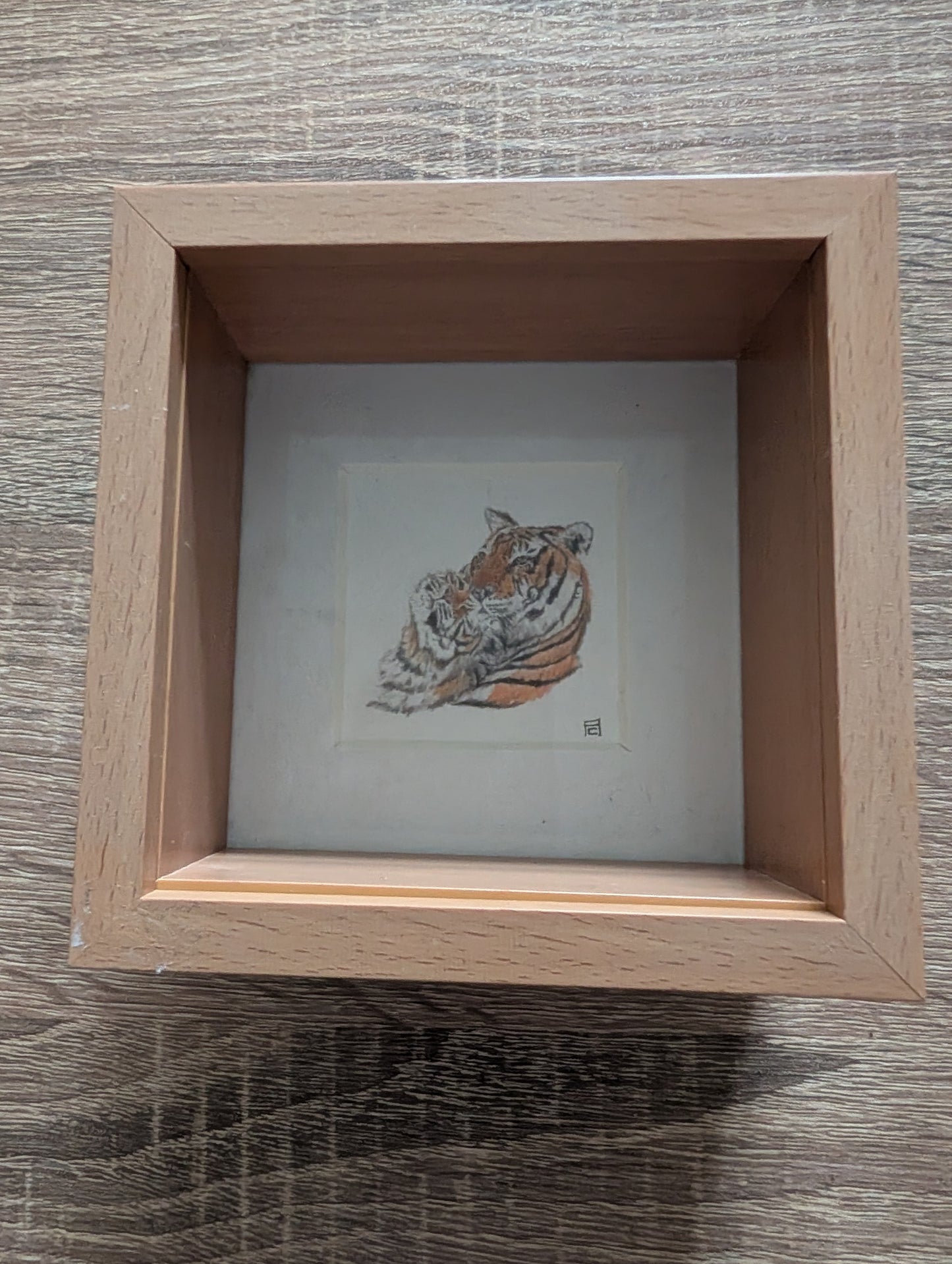 Mini Box Framed Print - Tiger