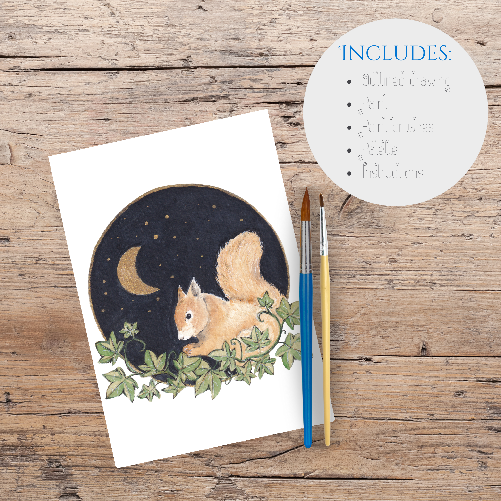Watercolour Kit - Squirrel – Blue Tulip Art & Design