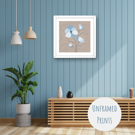 Blue Poppies - Art Print