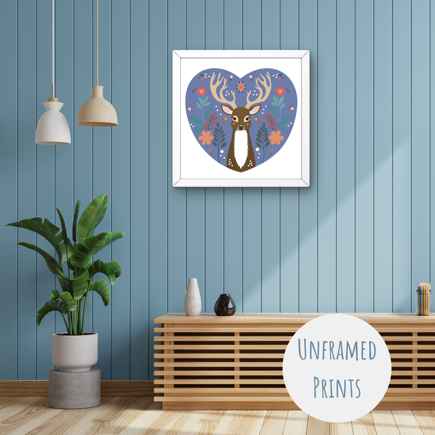 Fold Art Deer - Art Print