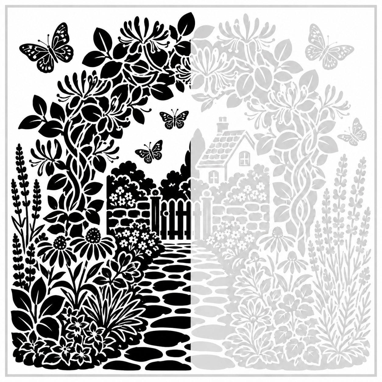 Monochrome Coloring Book - Floral Escapes