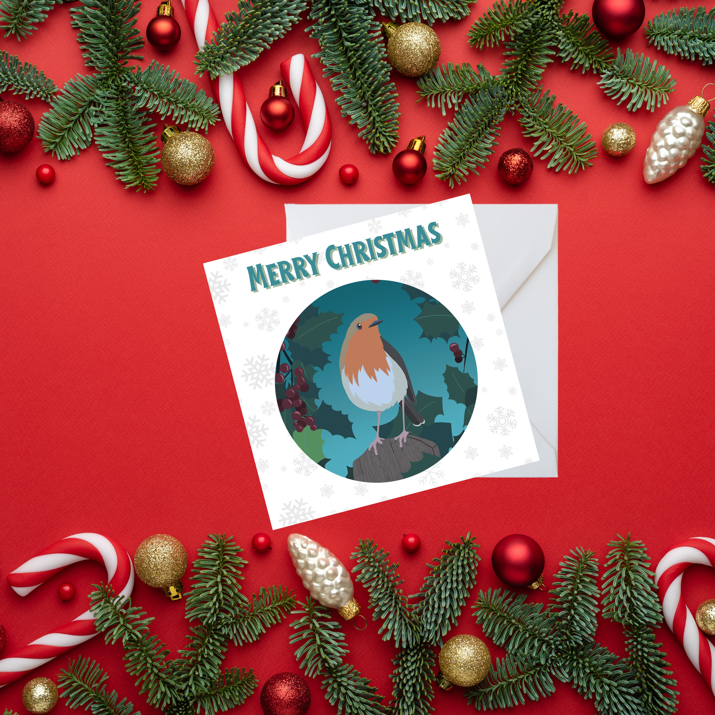 Square Christmas cards - Mixed  - Pack of 5