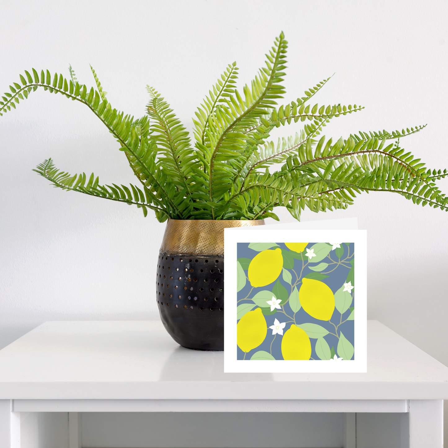 Square greeting card  - Lemons