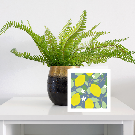 Square greeting card  - Lemons