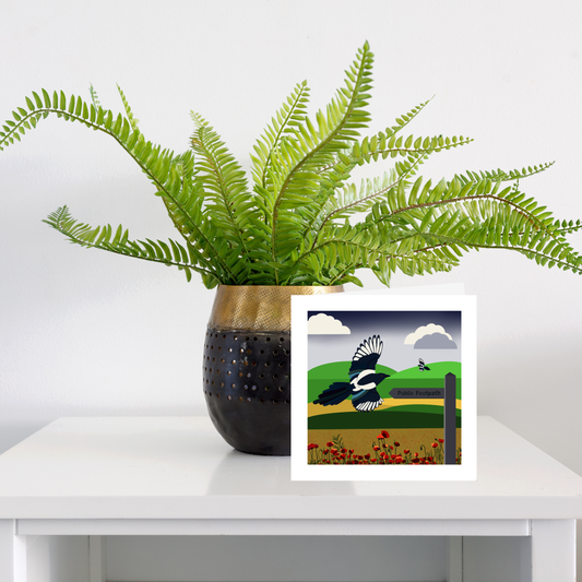 Square greeting card  - Two for joy