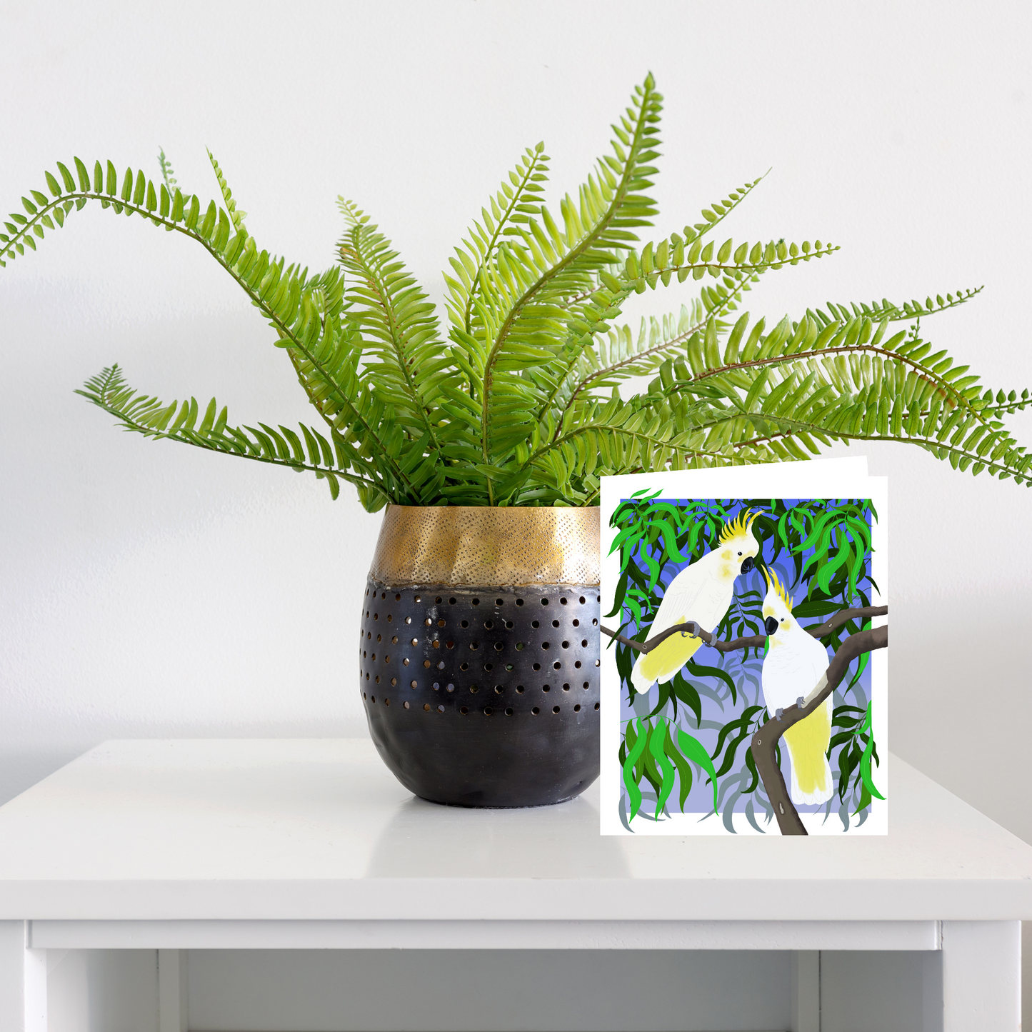 A5 greeting card - Cockatoos