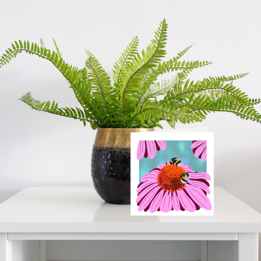 Square greeting card - Bees