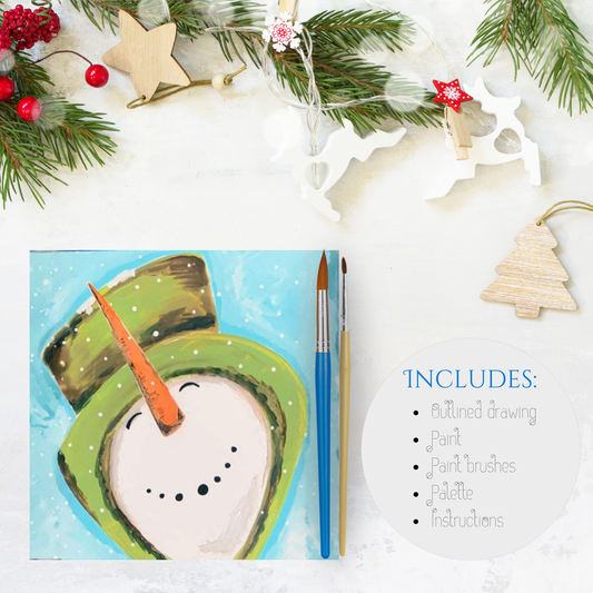 Christmas Theme Acrylic Kit - Happy Snowman