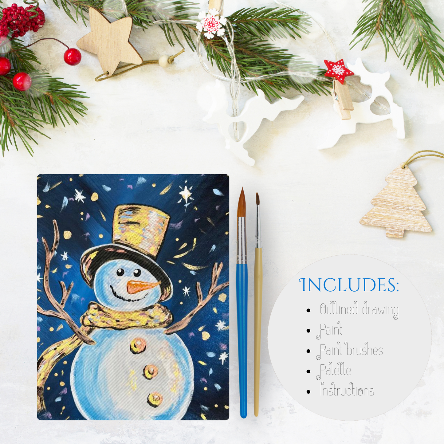 Christmas Theme Acrylic Kit - Snowman