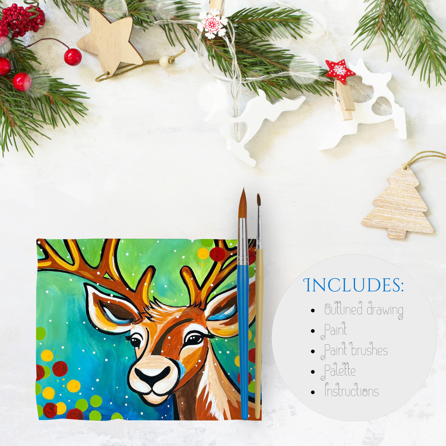 Christmas Theme Acrylic Kit - Reindeer