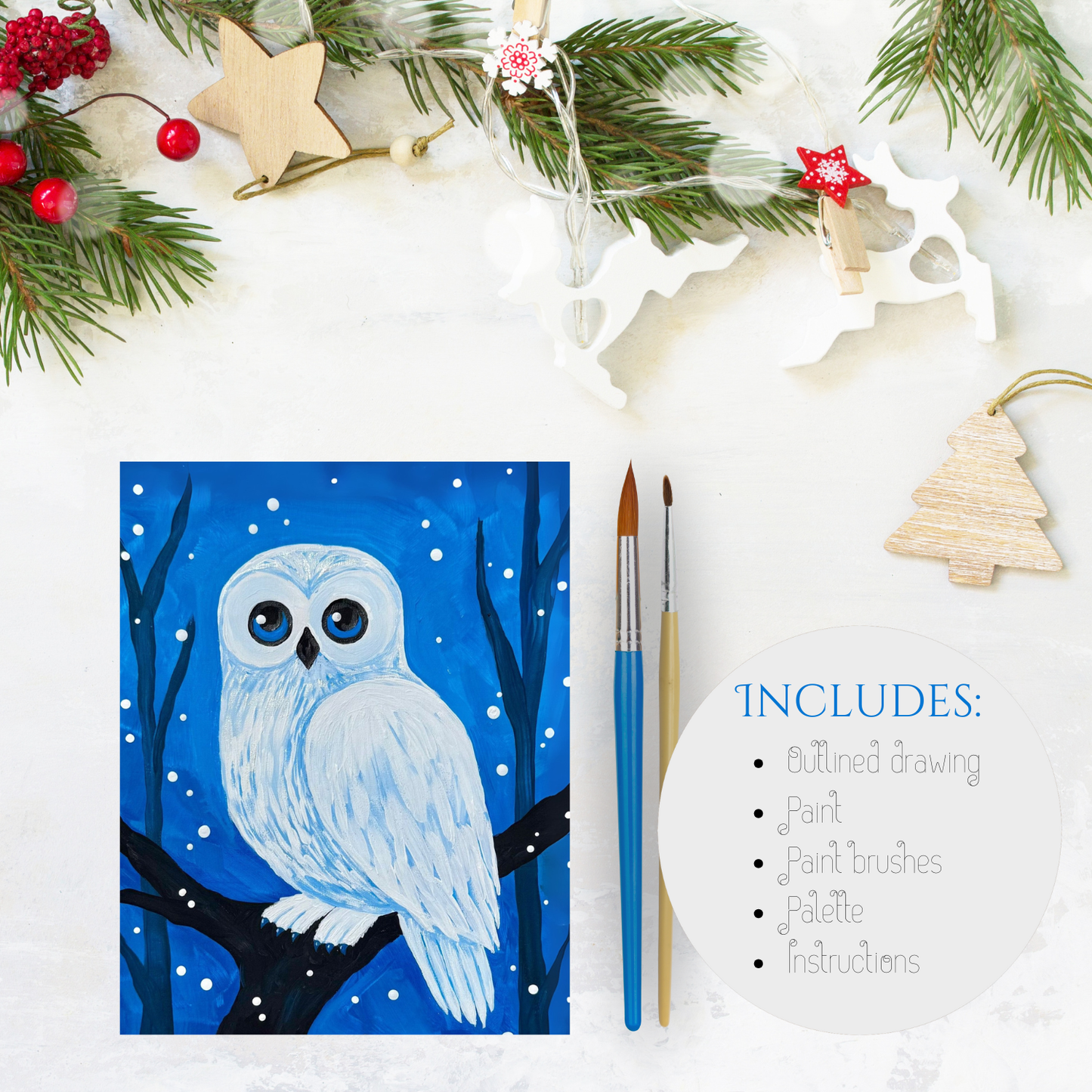 Acrylic Kit - Winter's Owl