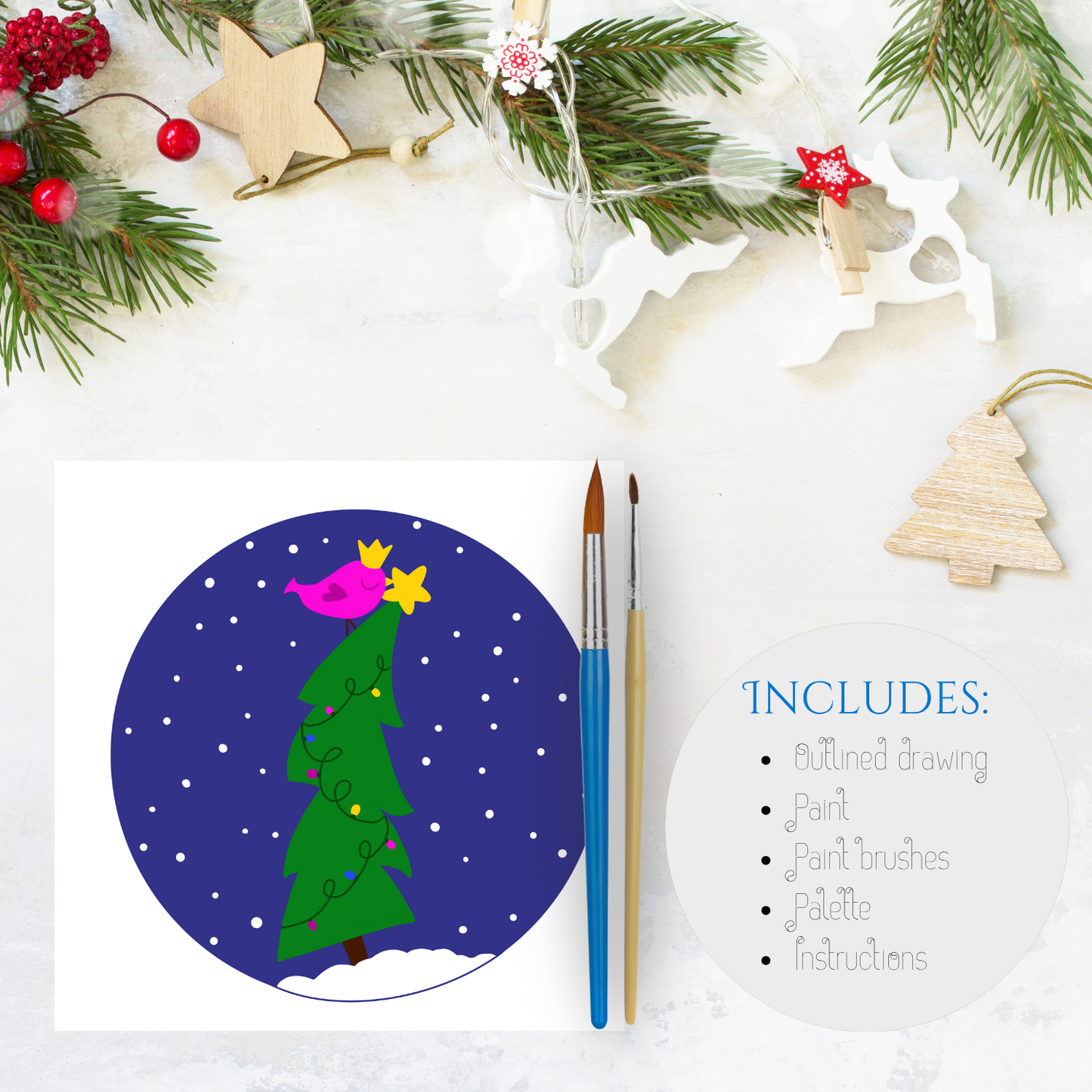 Christmas Theme Acrylic Kit - Christmas Tree