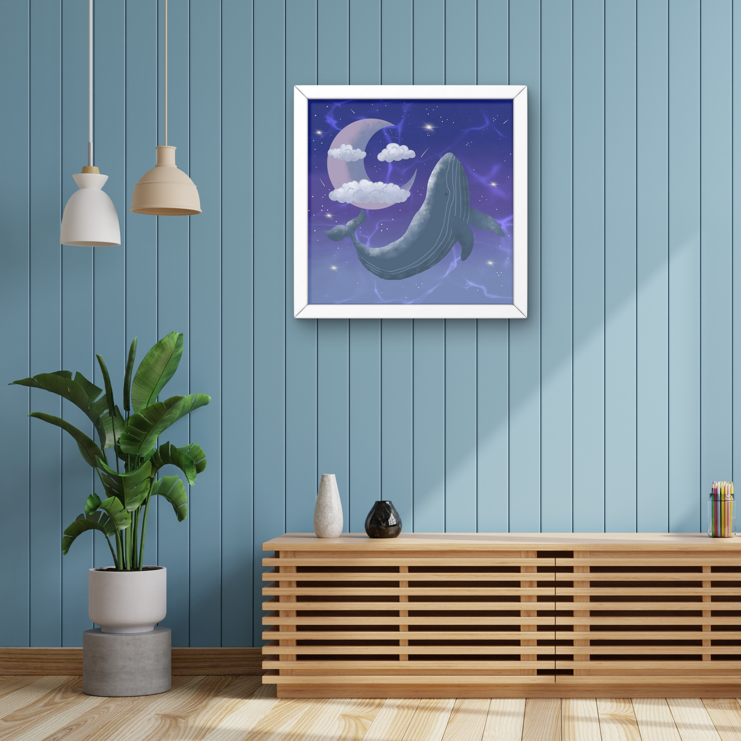 Night Whale - Art Print