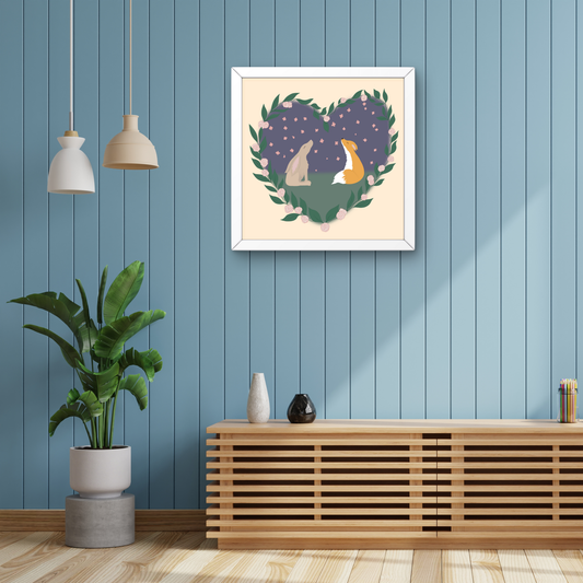 The Fox & the Hare - Art Print