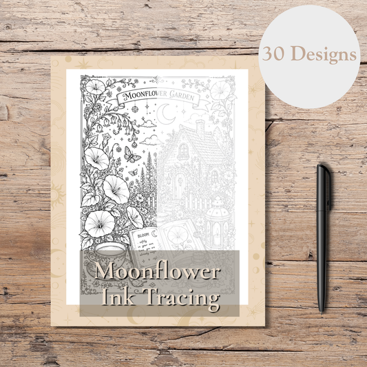 The Moonflower Garden - Ink Tracing Book