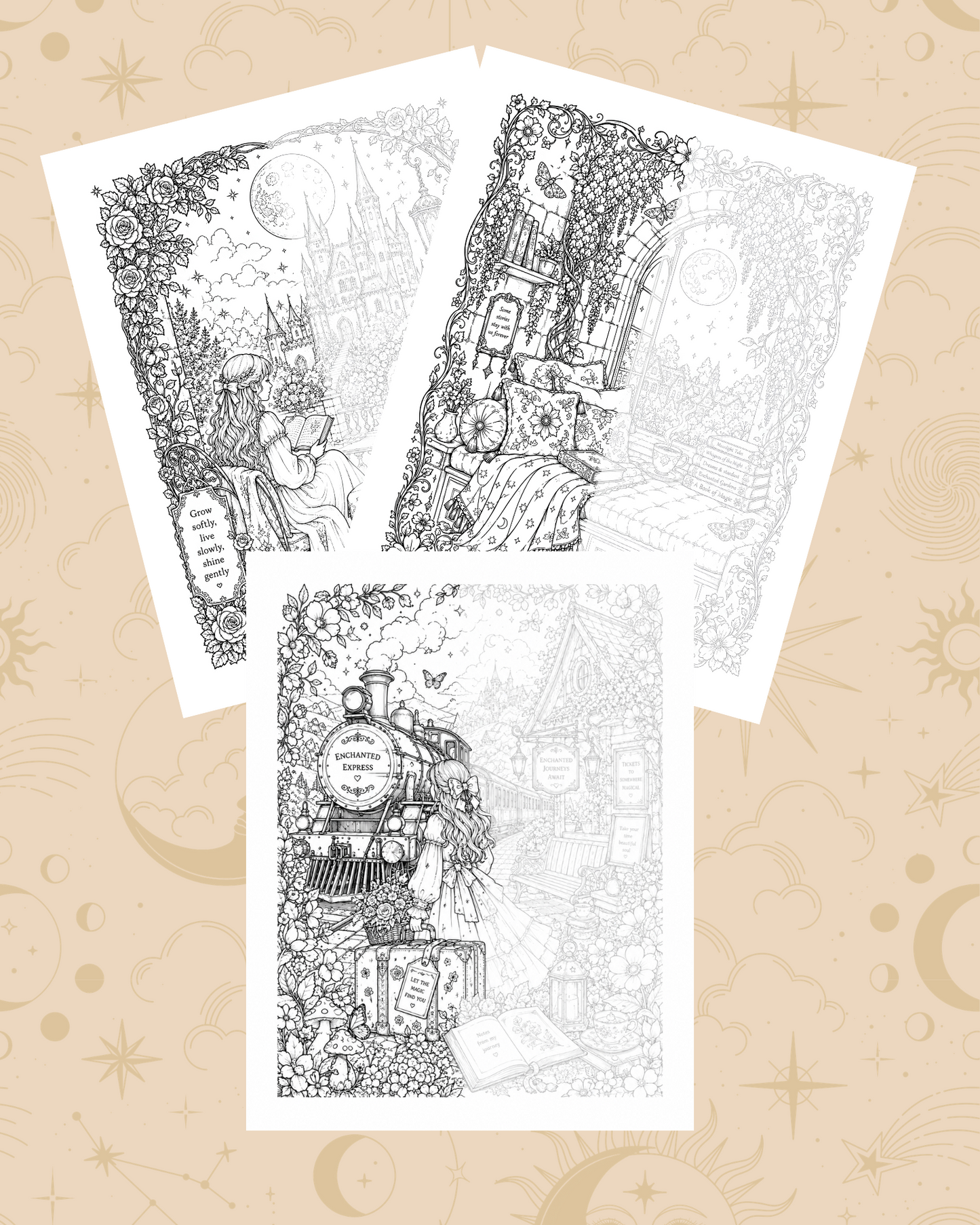 The Moonflower Garden - Ink Tracing Book
