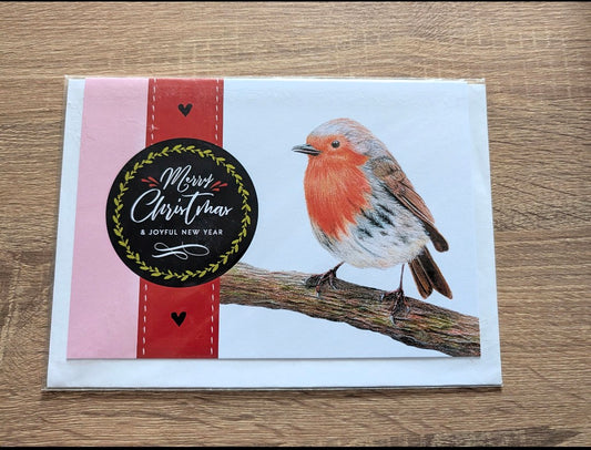 Greeting Card - Merry Christmas Robin