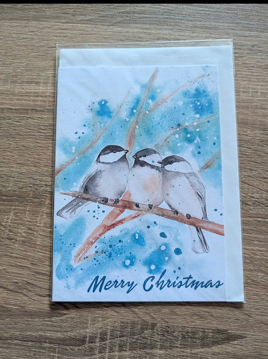 Greeting Card - Merry Christmas Black Caps