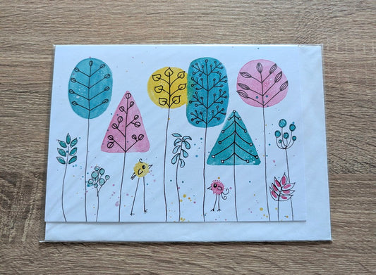 Greeting Card - Whimsical forest