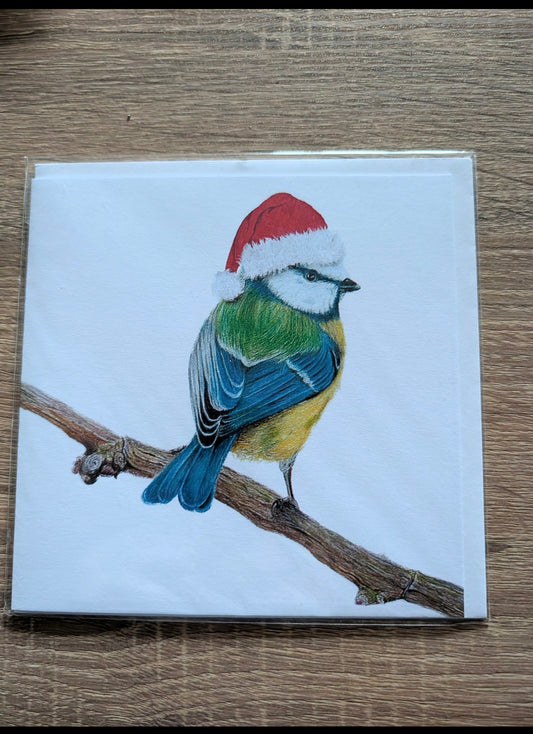 Christmas Card - Christmas Blue Tit
