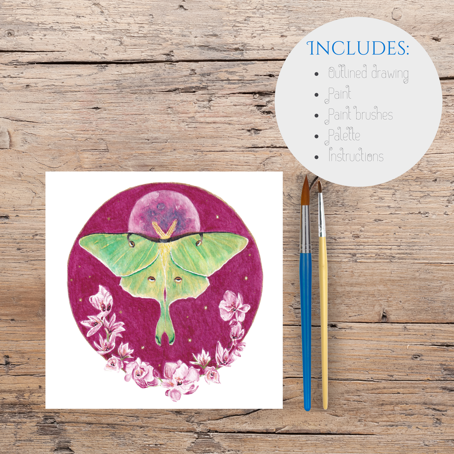Acrylic Kit - Luna Moth